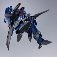 DX Chogokin YF-21 – transformed gerwalk mode with wings raised