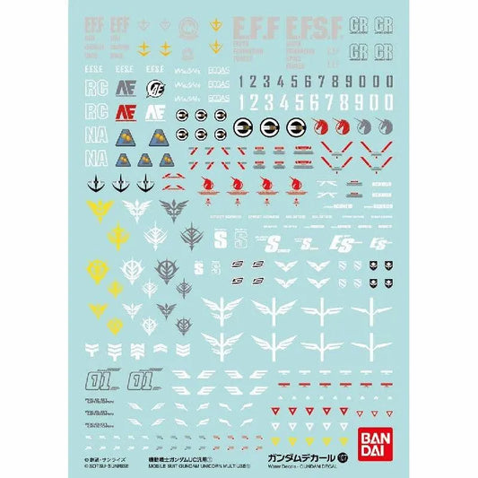 Bandai Gundam Decal [107] Mobile Suit Gundam Unicorn Multiuse 1 - Kidultverse