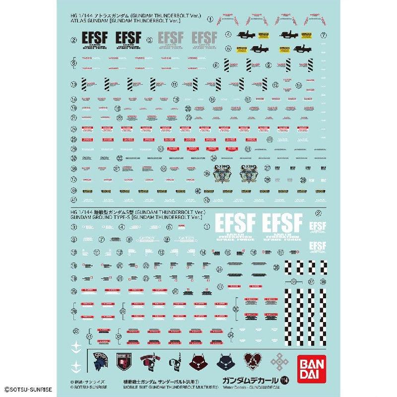 Bandai Gundam Decal [114] Mobile Suit Gundam Thunderbolt Multiuse 1 - Kidultverse