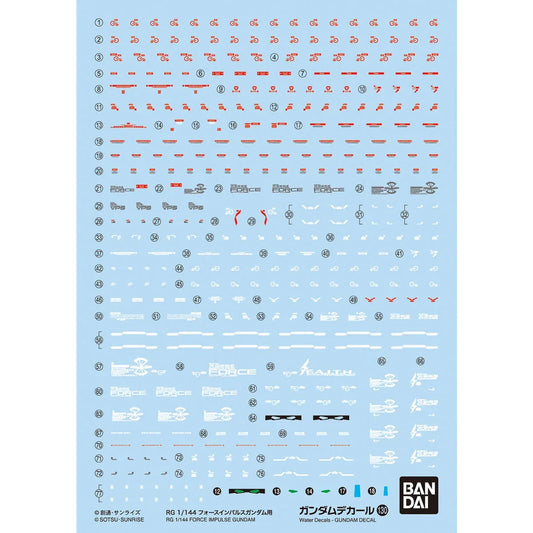 Bandai Gundam Decal [130] RG 1/144 Force Impulse Gundam - Kidultverse