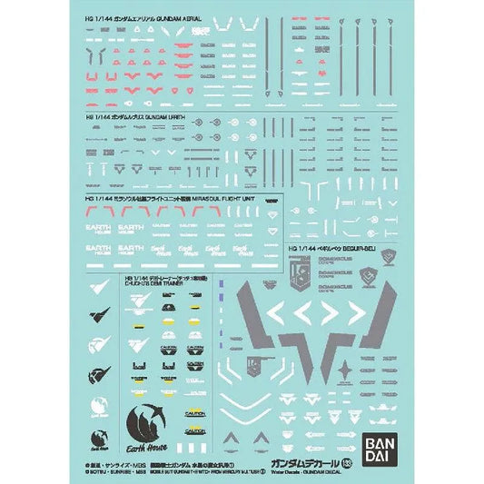 Bandai Gundam Decal [133] Mobile Suit Gundam The Witch From Mercury Multiuse 1 - Kidultverse