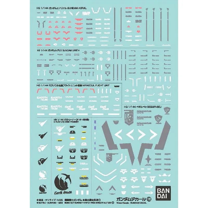 Bandai Gundam Decal [133] Mobile Suit Gundam The Witch From Mercury Multiuse 1 - Kidultverse