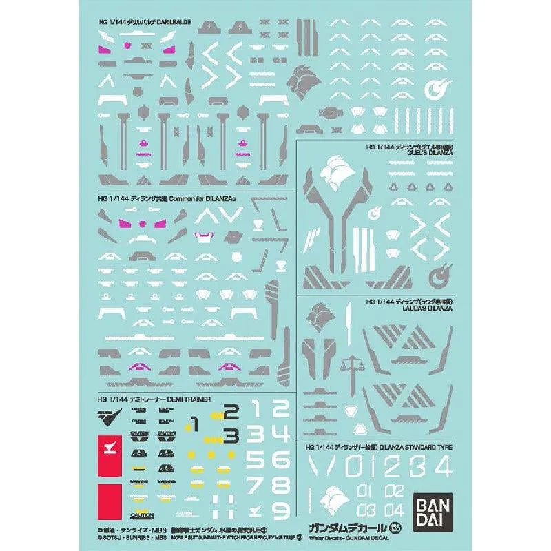 Bandai Gundam Decal [135] Mobile Suit Gundam The Witch From Mercury Multiuse 3 - Kidultverse