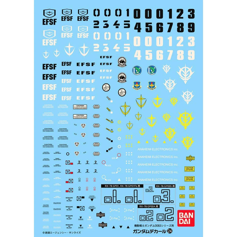 Bandai Gundam Decal [24] MG 1/100 Mobile Suit Gundam 0083 Series - Kidultverse