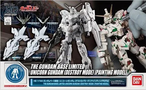 Bandai HG 1/144 The Gundam Base Limited Unicorn Gundam (Painting Model) - Kidultverse