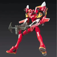 HG No.05 Evangelion-02 Production Type – three-quarter view in mid-kick pose