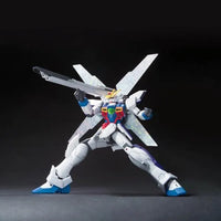 HGAW 1/144 No.109 GX-9900 Gundam X – dynamic pose with wings and beam rifle