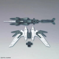 HGBD:R 1/144 No.019 Mercuone Weapons – unassembled weapon parts laid out flat