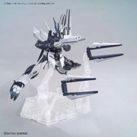 HGBD:R 1/144 No.030 Fake Nu Weapons – a posed model with clear base and extra weapons
