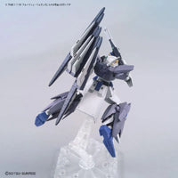 HGBD:R 1/144 No.030 Fake Nu Weapons – rear view on clear stand with backpack wings