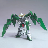 HGG00 1/144 No.003 GN-002 Gundam Dynames – three-quarter view with green wing binders deployed