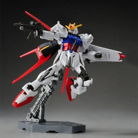 HGGD 1/144 R01 Aile Strike Gundam – action pose on grey display stand