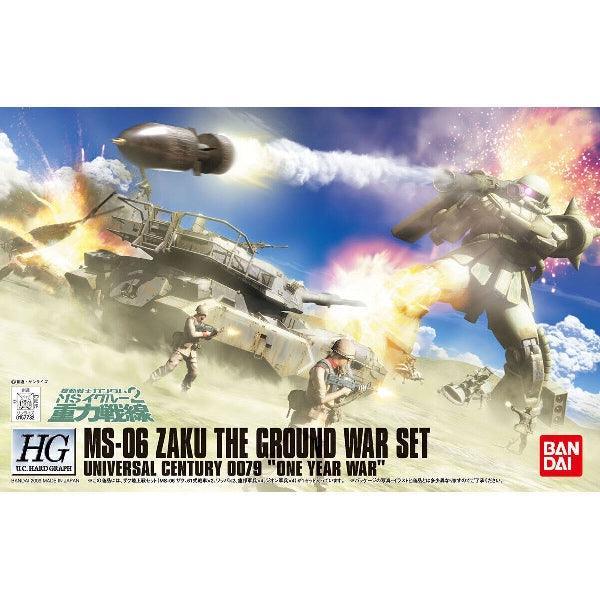 Bandai HGUC 1/144 MS-06 Zaku The Ground War Set - Kidultverse