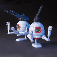 HGUC 1/144 No.114 RB-79 Ball Twin Set – twin front-angle view on stands