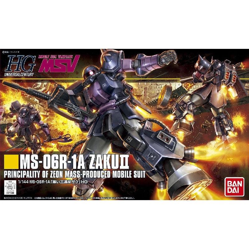 Bandai HGUC 1/144 No.151 MS-06R-1A Zaku II (Black Tri-Stars Custom) - Kidultverse