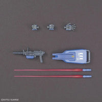 HGUC 1/144 No.207 RX-79BD-1 Blue Destiny Unit 1 EXAM – weapons, shield and spare hands laid out