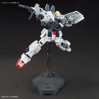 HGUC 1/144 No.209 RX-79BD-3 Blue Destiny Unit 3 EXAM – action pose on display stand with rifle