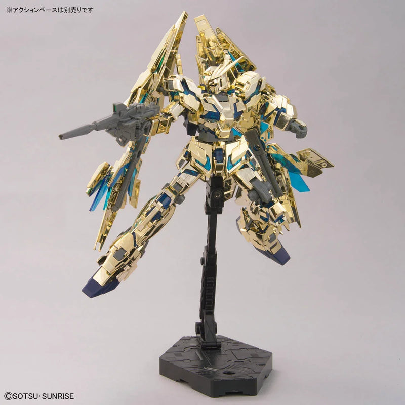 Bandai HGUC 1/144 The Gundam Base Limited Unicorn Gundam 03 Phenex [Destroy Mode] Gold & Silver Coating Set - Kidultverse