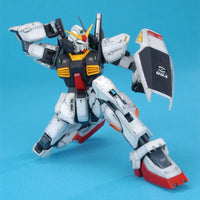 MG 1/100 No.082 RX-178 Gundam Mk-II Ver.2.0 – three-quarter front view on blue backdrop