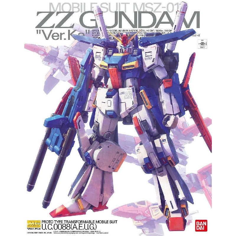 Bandai MG 1/100 No.198 MSZ-010 ZZ Gundam Ver.Ka - Kidultverse