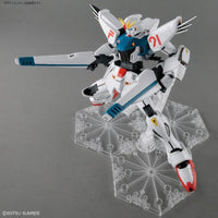 MG 1/100 No.203 F91 Gundam F91 Ver.2.0 – action pose on clear display stand
