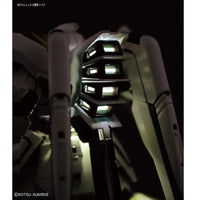 MG 1/100 No.203 F91 Gundam F91 Ver.2.0 – night shot of illuminated backpack thrusters