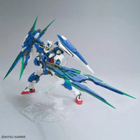 MG 1/100 No.205 GNT-0000/FS 00 Qan Full Saber – three-quarter view on clear stand