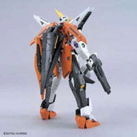 MG 1/100 No.214 GN-003 Gundam Kyrios – rear three-quarter view with twin beam swords Wait