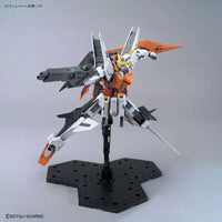 MG 1/100 No.214 GN-003 Gundam Kyrios – rear three-quarter view on black action base
