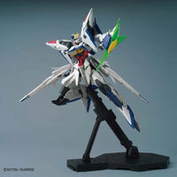 MG 1/100 No.217 MVF-X08 Eclipse Gundam – action pose on black stand with beam sabre