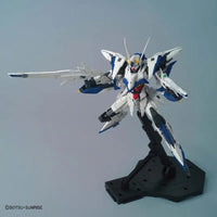 MG 1/100 No.217 MVF-X08 Eclipse Gundam – front view on display stand with beam rifle