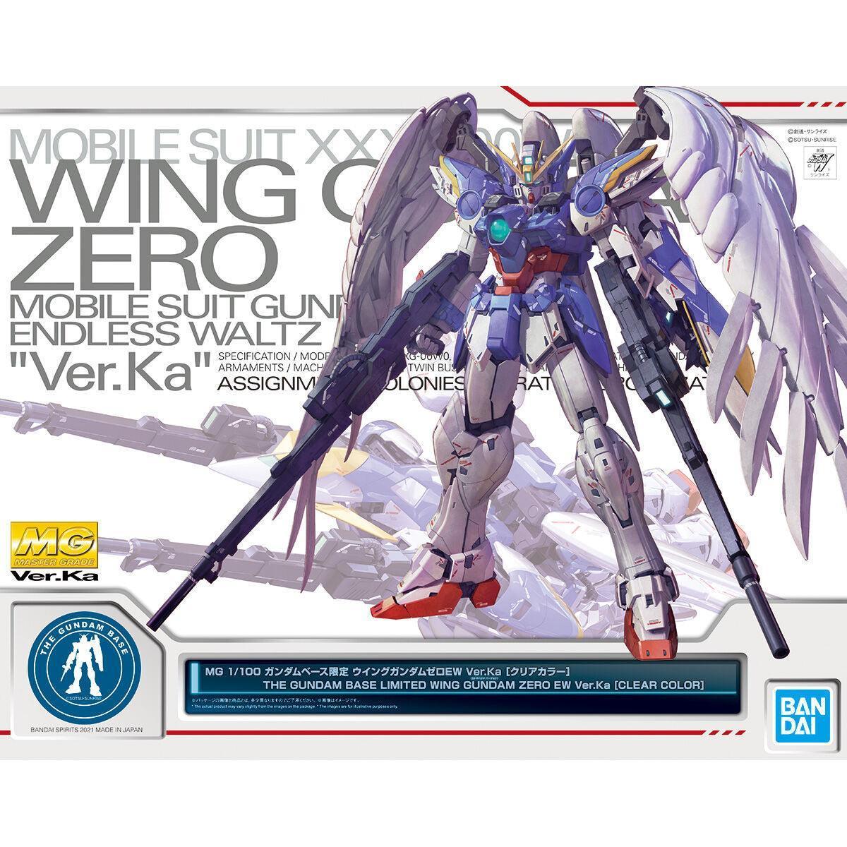 Bandai MG 1/100 The Gundam Base Limited Wing Gundam Zero EW [Clear Color] - Kidultverse