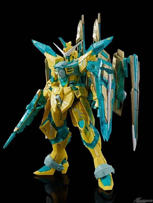 Bandai MG 1/100 ZGMF-X09A Justice Gundam [Cross Contrast Colors / Clear Yellow] (P-Bandai) - Kidultverse
