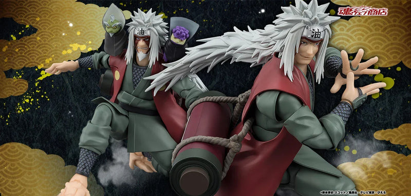 Bandai Naruto Shippuden: S.H.Figuarts Jiraiya (Hidden Leaf Heroic Master Sage) [Sage Mode Set] (P-Bandai) - Kidultverse