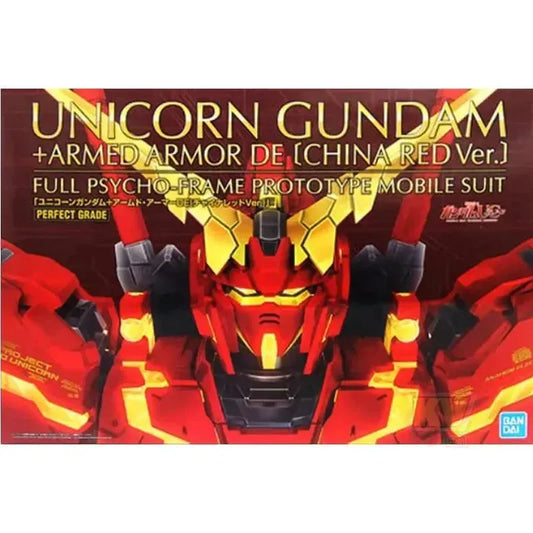 Bandai PG 1/60 RX-0 Unicorn Gundam + Armed Armor DE [China Red Ver.] (P-Bandai) - Kidultverse