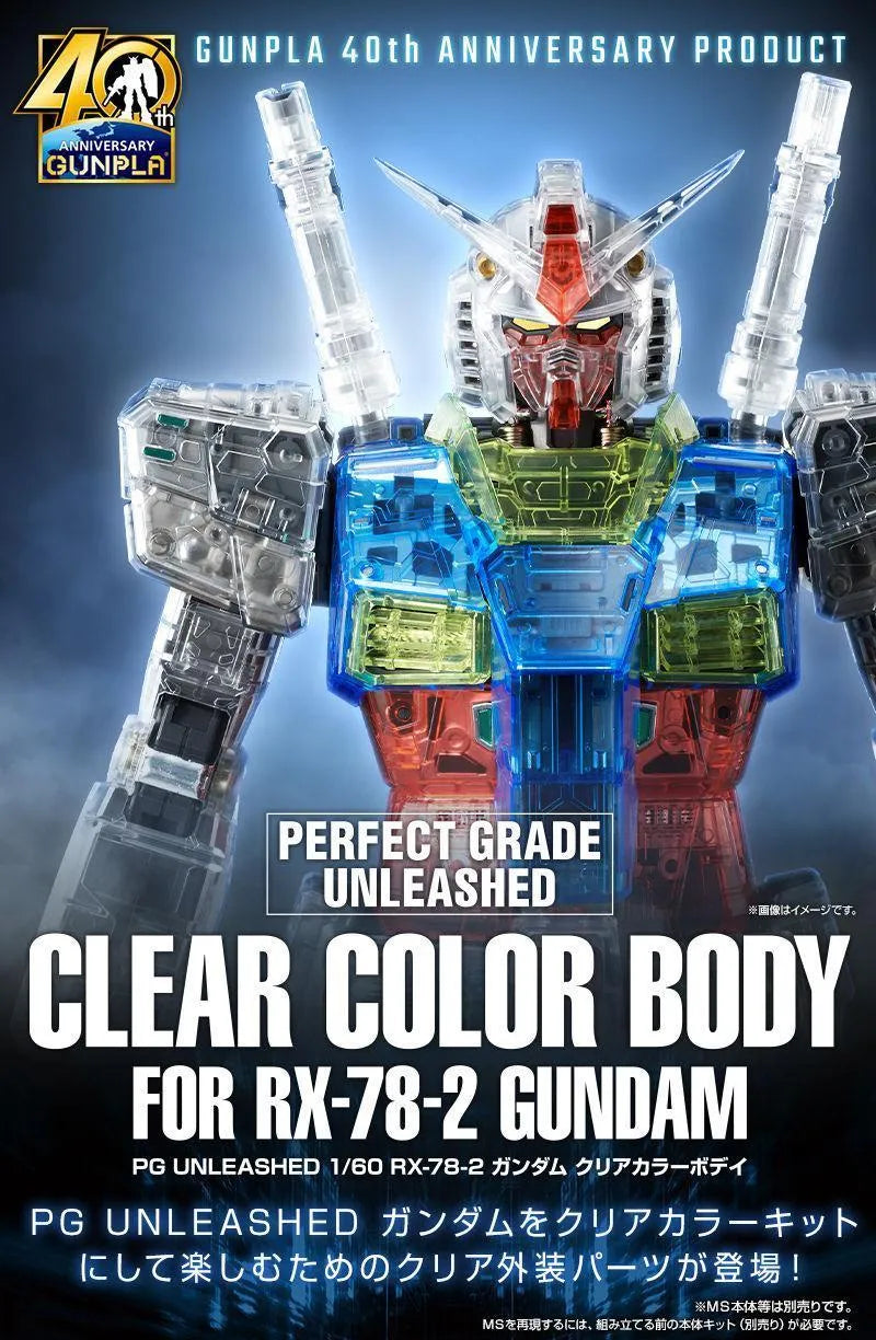 PG Unleashed 1/60 Clear Color Body for RX-78-2 Gundam (P-Bandai
