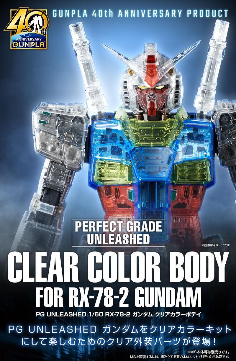 Bandai PG Unleashed 1/60 Clear Color Body for RX-78-2 Gundam (P-Bandai) - Kidultverse