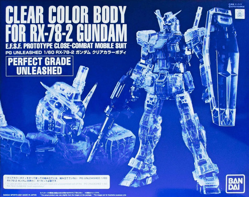 Bandai PG Unleashed 1/60 Clear Color Body for RX-78-2 Gundam (P-Bandai) - Kidultverse