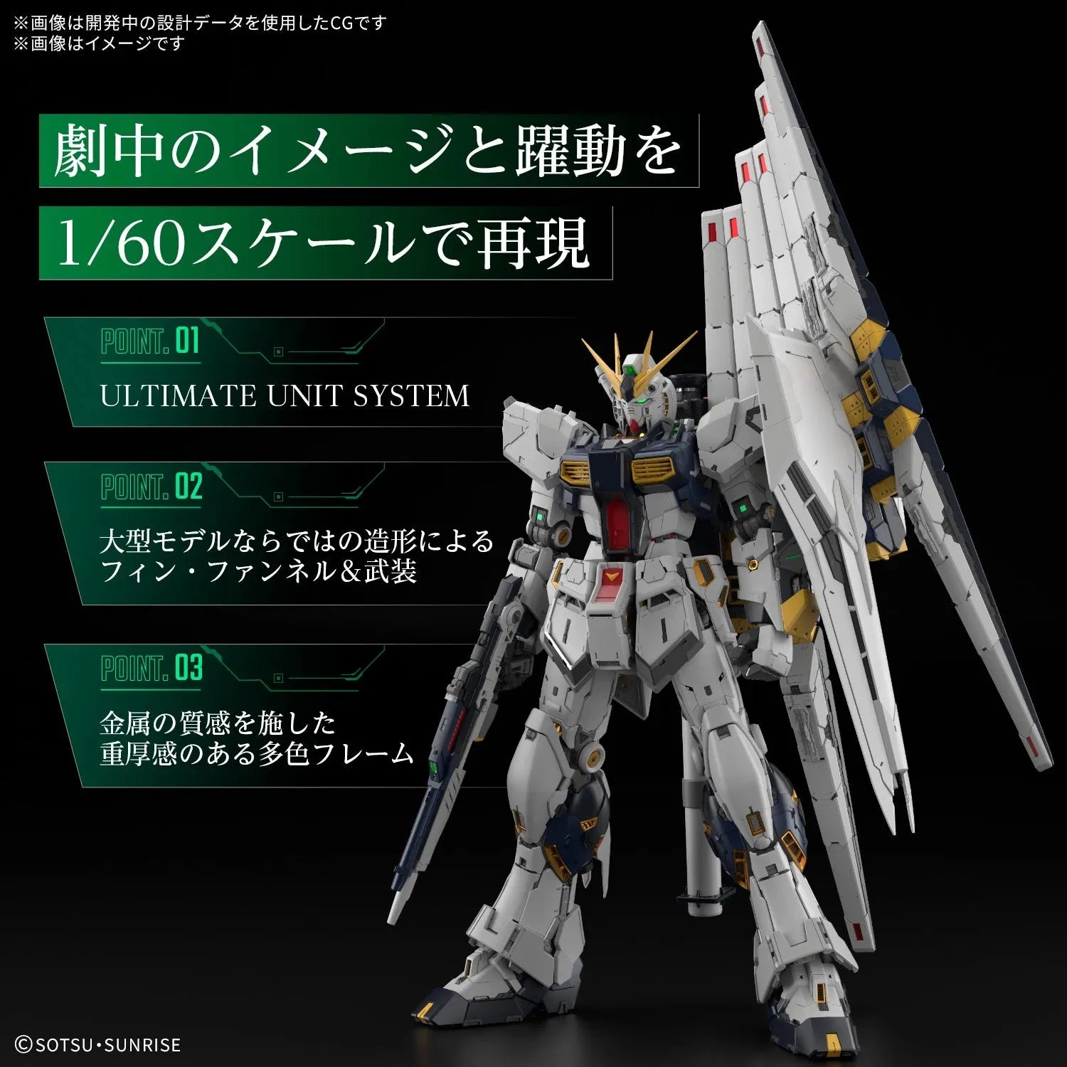 Bandai PG Unleashed 1/60 No.02 RX-93 Nu Gundam - Kidultverse