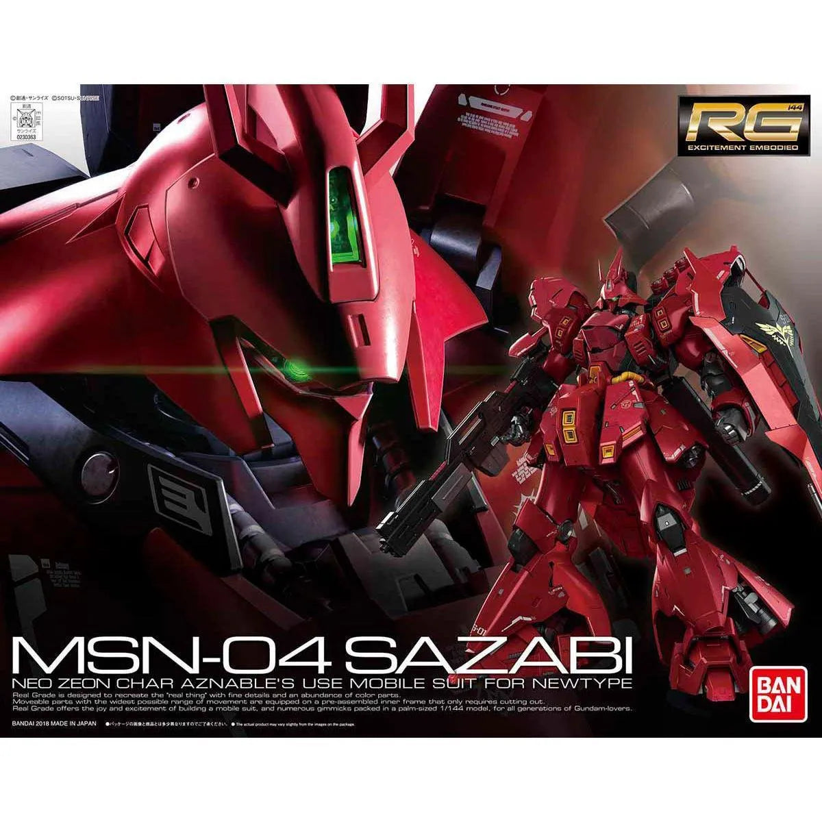 RG 1/144 No.029 MSN-04 Sazabi – Kidultverse®