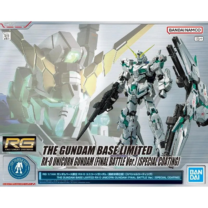Bandai RG 1/144 The Gundam Base Limited RX-0 Unicorn Gundam [Final Battle Ver.] [Special Coating] - Kidultverse