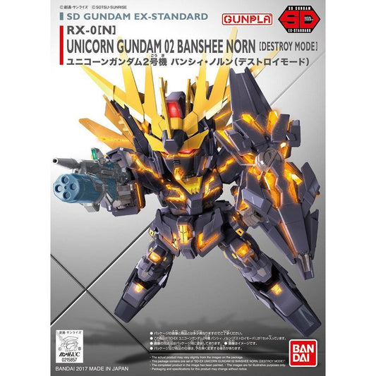 Bandai SD Gundam EX-Standard No.015 RX-0[N] Unicorn Gundam 02 Banshee Norn (Destroy Mode) - Kidultverse