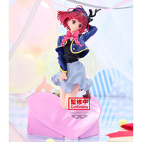 Oshi no Ko: Air Flow Figure: Kana Arima – the figure on a pink heart-shaped base with a "Confirming"