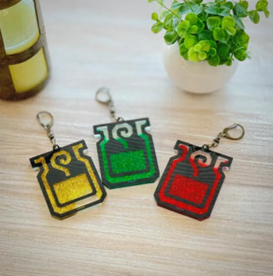 Capcom Monster Hunter Wild: Glitter Keychain [Healing Potion] (Capcom Cafe Limited) - Kidultverse