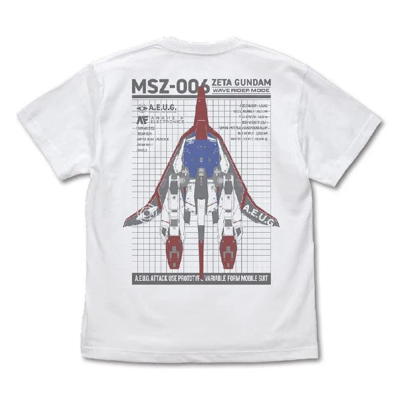 Cospa Mobile Suit Z Gundam: Newly Drawn Wave Rider T-Shirt - Kidultverse