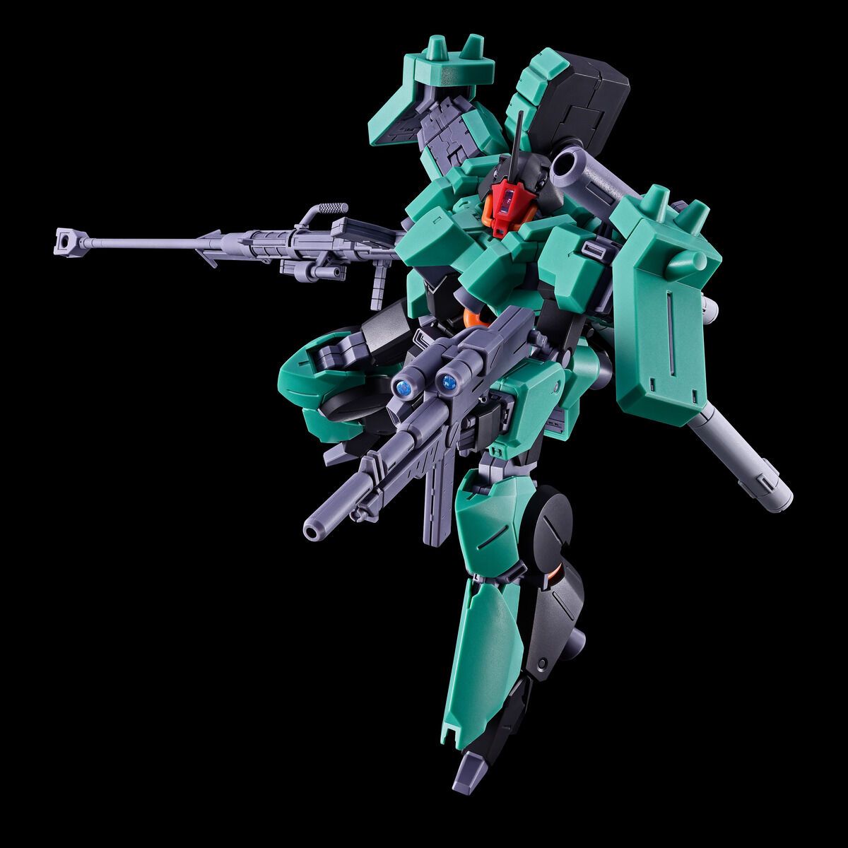 HG 1/144 Reben-Wolf – action pose with rifle and shield raised
