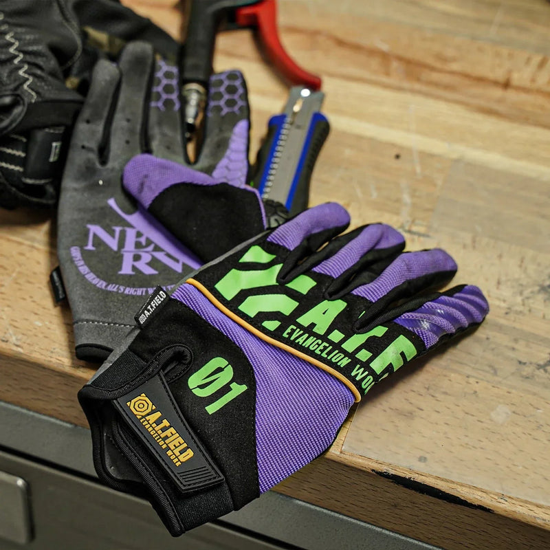 Evangelion Racing Evangelion Racing: EVA A.T.FIELD Mechanic's Gloves [Unit-01] - Kidultverse