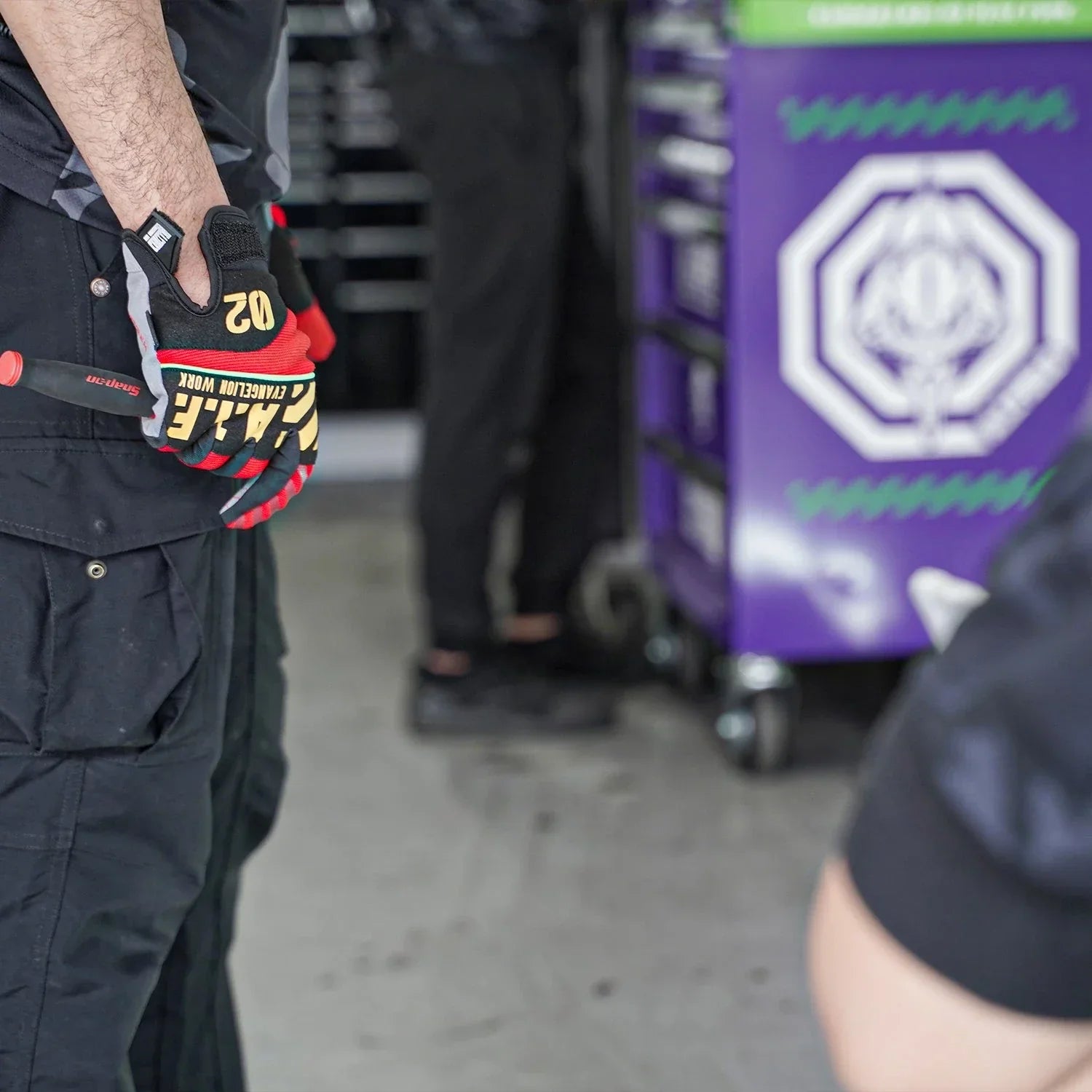 Evangelion Racing Evangelion Racing: EVA A.T.FIELD Mechanic's Gloves [Unit-02] - Kidultverse
