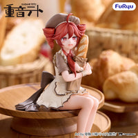 Kasane Teto: Noodle Stopper: Baguette – three-quarter front view seated on wooden stand