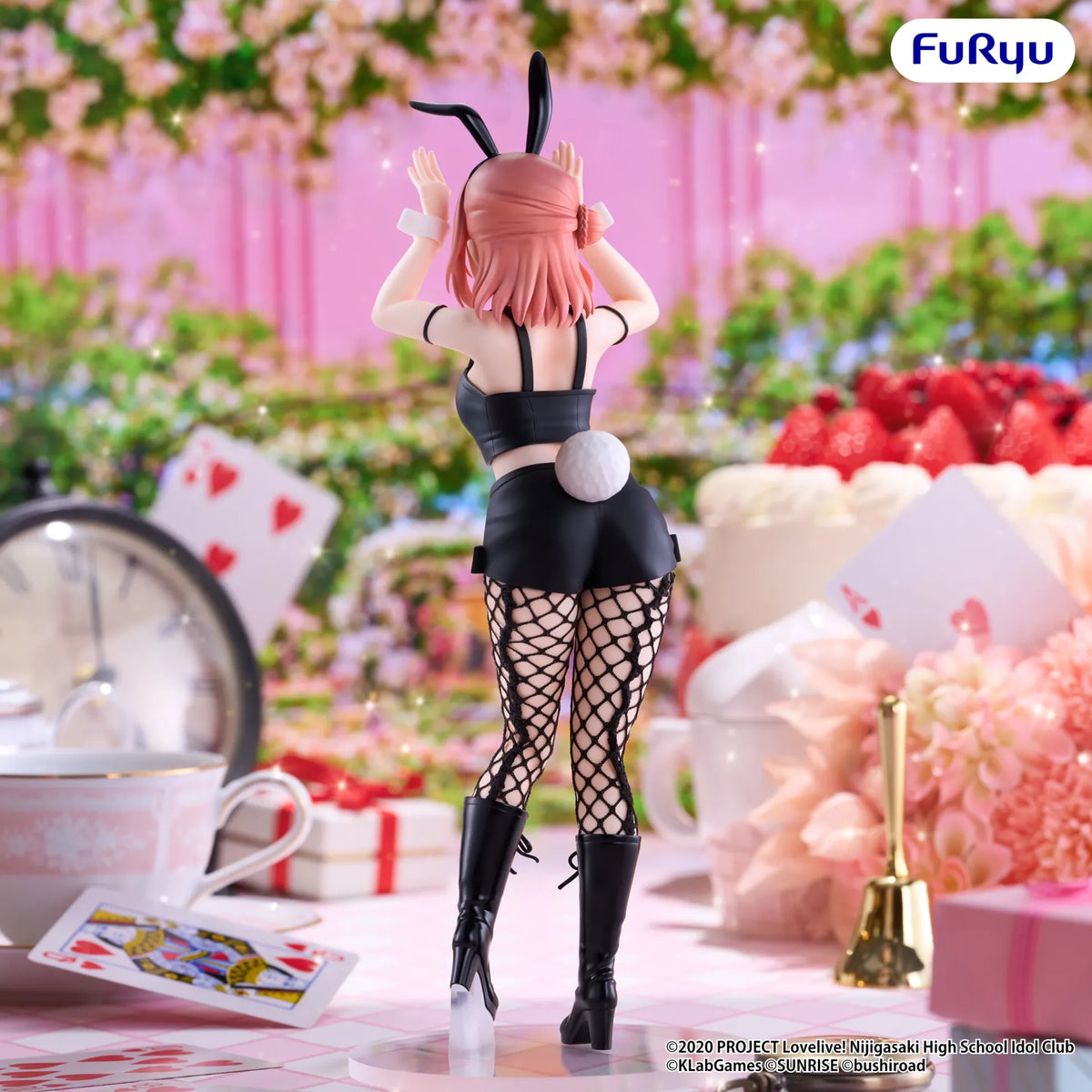 Love Live!: Bicute Bunnies: Ayumu Uehara – rear view with bunny tail and fishnet tights